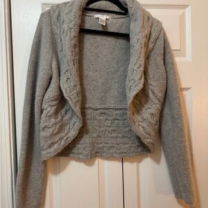 Sarah Spencer Light Gray Cable Knit Cardigan